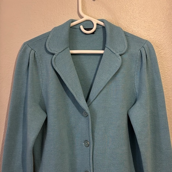 Talbots Petite 100% Merino Wool Knit Blazer - Picture 2 of 8